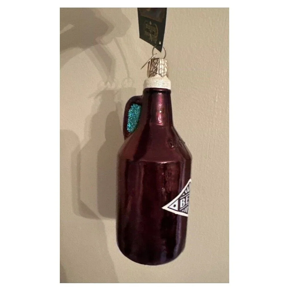Old World Christmas Ornament Beer Growler